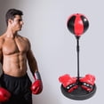 thumbnail image 1 of Divertido juego de pelota de boxeo para niños con pelota de boxeo con soporte, guantes de boxeo, bomba de mano, regalo para niños, 1 of 6