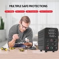 thumbnail image 4 of yeacher Bench DC Power Supply Variable 30V 5A Digital Display Adjustable Switching Regulated Power Supply CV CC with Output Switch, USB Quick Charge Port, Short Circuit Alarm, Encoder Adjustment Knob, 4 of 8