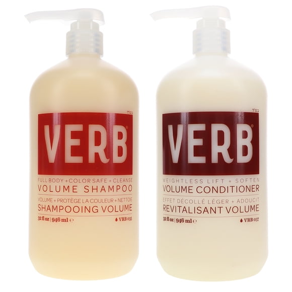 Champœ de volumen verbal 32 oz y volumen acondicionador de 32 oz paquete combinado VERB Champœ de volumen verbal 32 oz y volumen acondicionador de 32 oz paquete