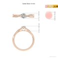 thumbnail image 6 of ANGARA Natural Solitaire Diamond Engagement Ring in 14K Rose Gold for Women (Size-4.4mm| Color-K| Clarity-I3) | April Birthstone, Anniversary, Jewelry Gift for Women | Natural Diamond Ring, 6 of 11