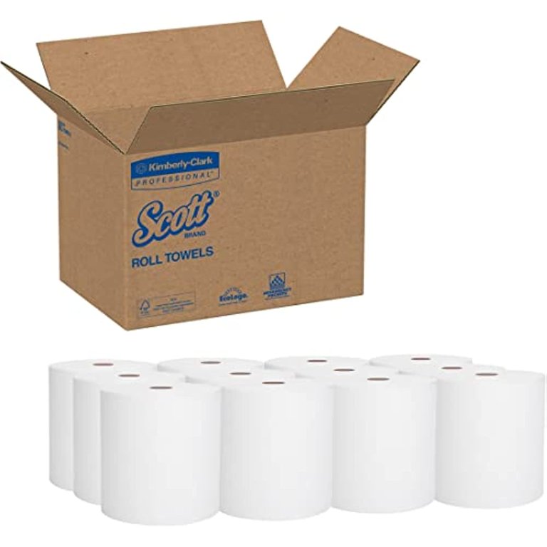 Kimberly Clark 02068 Scott White Hard Roll Towel 12 Pack