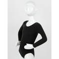 thumbnail image 4 of TiaoBug Girls Long Sleeve Ballet Dance Leotard One Piece Gymnastics Jumpsuit Unitard 3-12 Black 6, 4 of 5