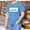 Blue, variant on Stylish Graphic Print Short Sleeve Tee Shirt For Teen Girls And Kids Casual Comfortable Daily Wear Tops Short Sleeve Shirt for Girls Tees Kids Tshirts Clothes Summer Tops T-Shirt