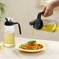 thumbnail image 6 of HBYJLZYG Olive Oil Dispenser Bottle Leakproof Glass Oil Container with Non Slip Handle Automatic Cap and Stopper Oil Dispenser Bottle for Kitchen 630Ml, Kitchen Storage Organization, 6 of 6
