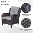thumbnail image 5 of POCASSY 6 Piece Rattan Sofa Seating Group with Cushions, 5 of 8