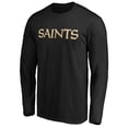 thumbnail image 2 of Men's Black New Orleans Saints #1 Dad Long Sleeve Team Logo T-Shirt, 2 of 3