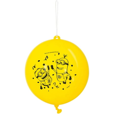 (2 pack) Despicable Me Minions Punch Ball Balloons, 16 in, Yellow, 2ct