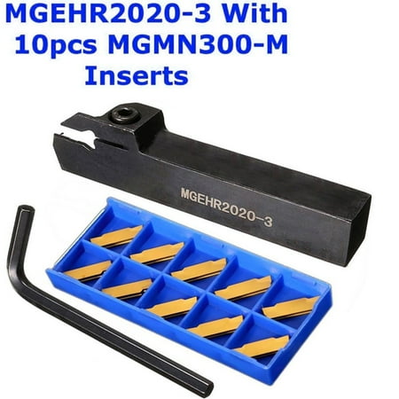 

Ruibeauty 3/4 Mgehr2020-3 Lathe Turning Tool Grooving Cutting Holder + Mgmn300-M Inserts