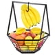 thumbnail image 1 of Cesta De Almacenamiento Hexagonal Desmontable Para Frutas Y Verduras, Frutero Negro Con Colgador De Plátano, Soporte Para Frutas Para Cocina, Fiesta En Casa Eigraketly HA015325-00, 1 of 7