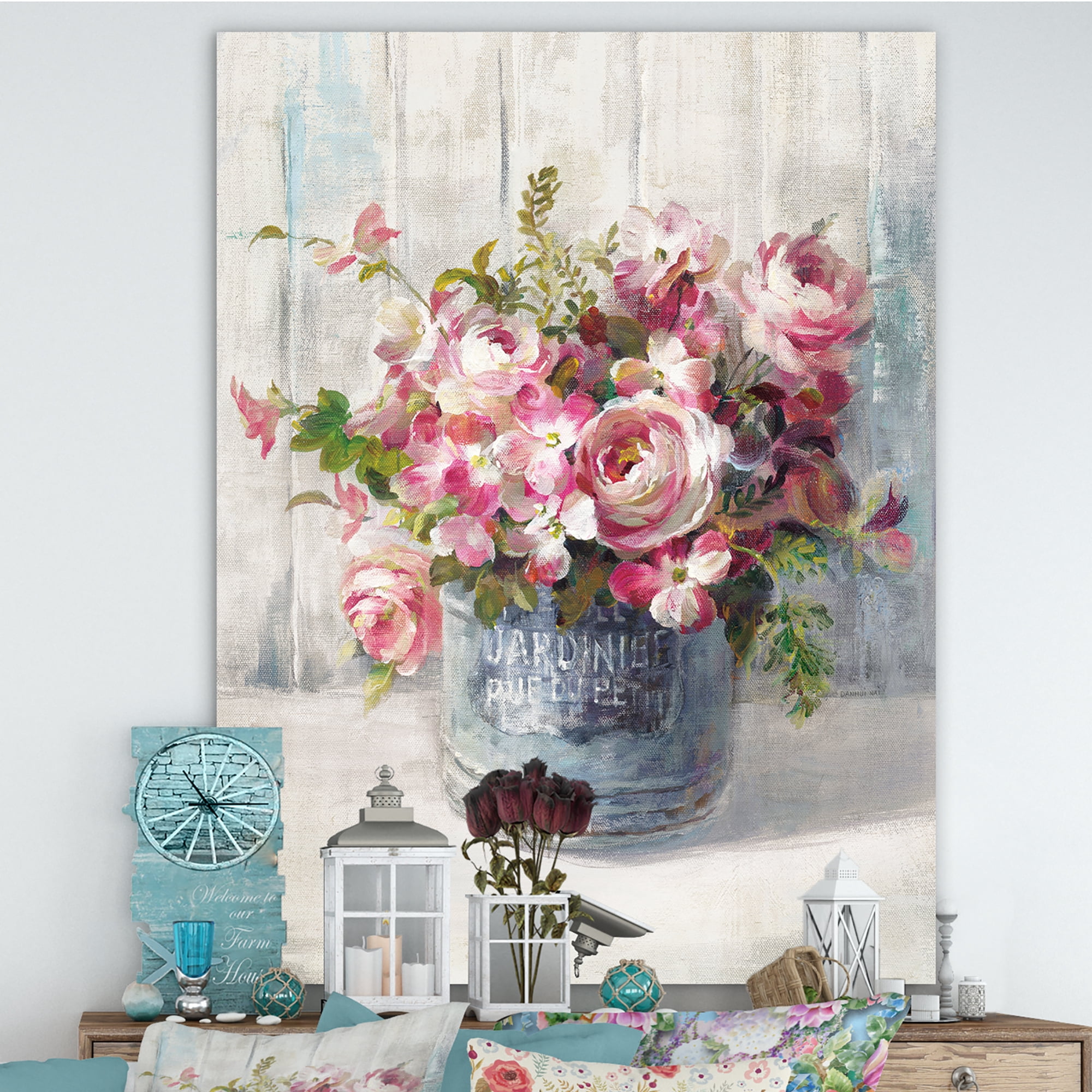 Designart 'Maison Des Fleurs III' Cabin & Lodge Canvas Art