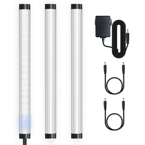 Teckin Under Cabinet Lighting Ul22 Plug In Dimmable With 4 Color And 5 Brightness Touch Control Lights 12 Inch 800lm 12w 3 Packs Com Teckin Under Cabinet Lighting Ul22, Teckin Touch Control Under Cabinet Lighting