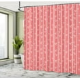 thumbnail image 5 of Ambesonne Geometric Forest Shower Curtain, Leafy Tree Artwork, 69"Wx70"L, Pale Pink Coral, 5 of 5
