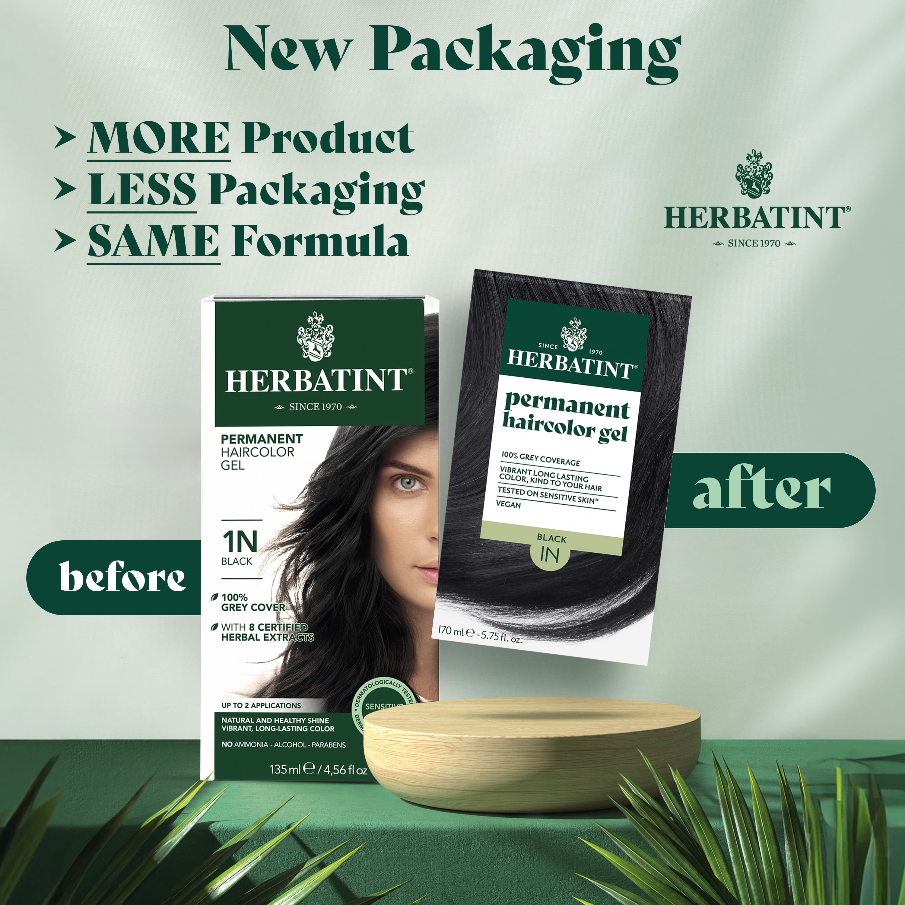 Herbatint Dauerhafte Kräuter-Haarfarbe Gel In Schwarz – 6er Pack