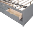 thumbnail image 5 of Euroco Wood Full Size Captain Bed with Trundle and Drawers, Light Grey, 5 of 13