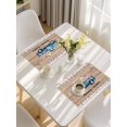 thumbnail image 5 of Happy Easter Placemats Set of 4, Vintage Blue Truck Bunny Duck Wooden Grain Placemats for Dining Table, Place Mats for Kitchen Tabletop, Waterproof Wipeable Dining Table Mats Set, 5 of 9