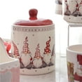 thumbnail image 3 of Christmas Themed Winter Holiday Ceramic Storage Jar with Airtight Lid for Cookies, Candy, Snacks, Chips, 3 of 7