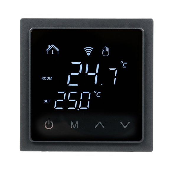 Intelligent Room Thermostat Smart Thermostat 16A for Underfloor Heating Temperature Controller 85-250V Wall Thermostat with LED Touch Screen