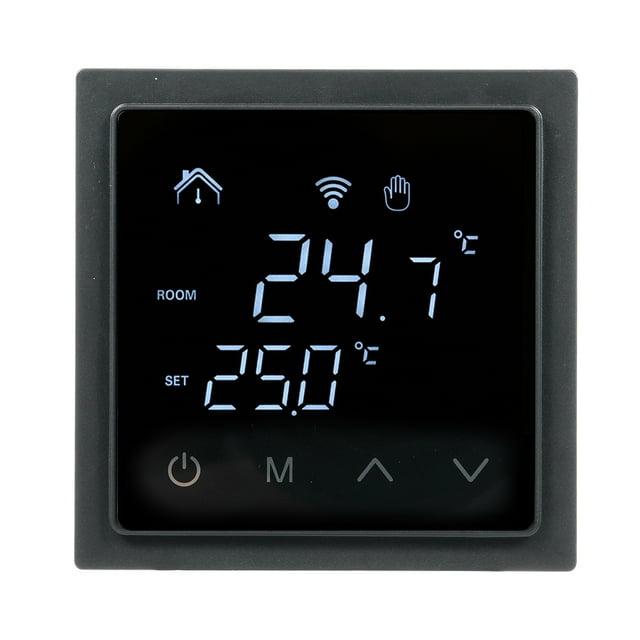 Intelligent Room Thermostat Smart Thermostat 16A for Underfloor Heating Temperature Controller 85-250V Wall Thermostat with LED Touch Screen