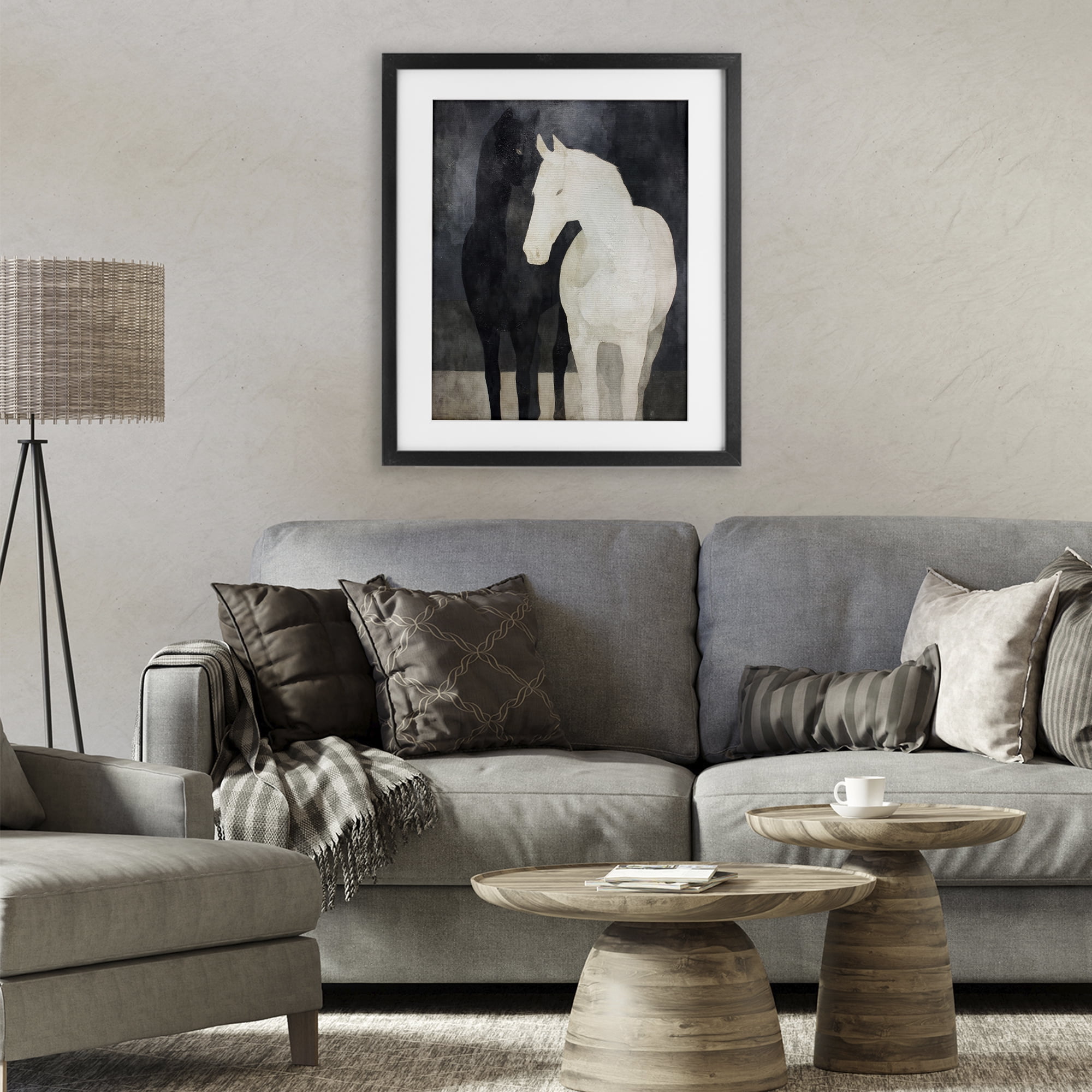 Stupell Industries Equine Twins Of Wind Black Framed Print Under Glass, design by Svetlana Aleynikova