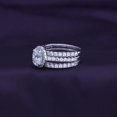 thumbnail image 4 of 2.50CT Moissanite Diamond Three-in-One Oval Halo Eternity Wedding Ring Set 10K Solid White Gold-10, 4 of 7