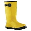 17 in Overshoe Slush Boots, Size 12, Rubber, Hi-Vis Yellow