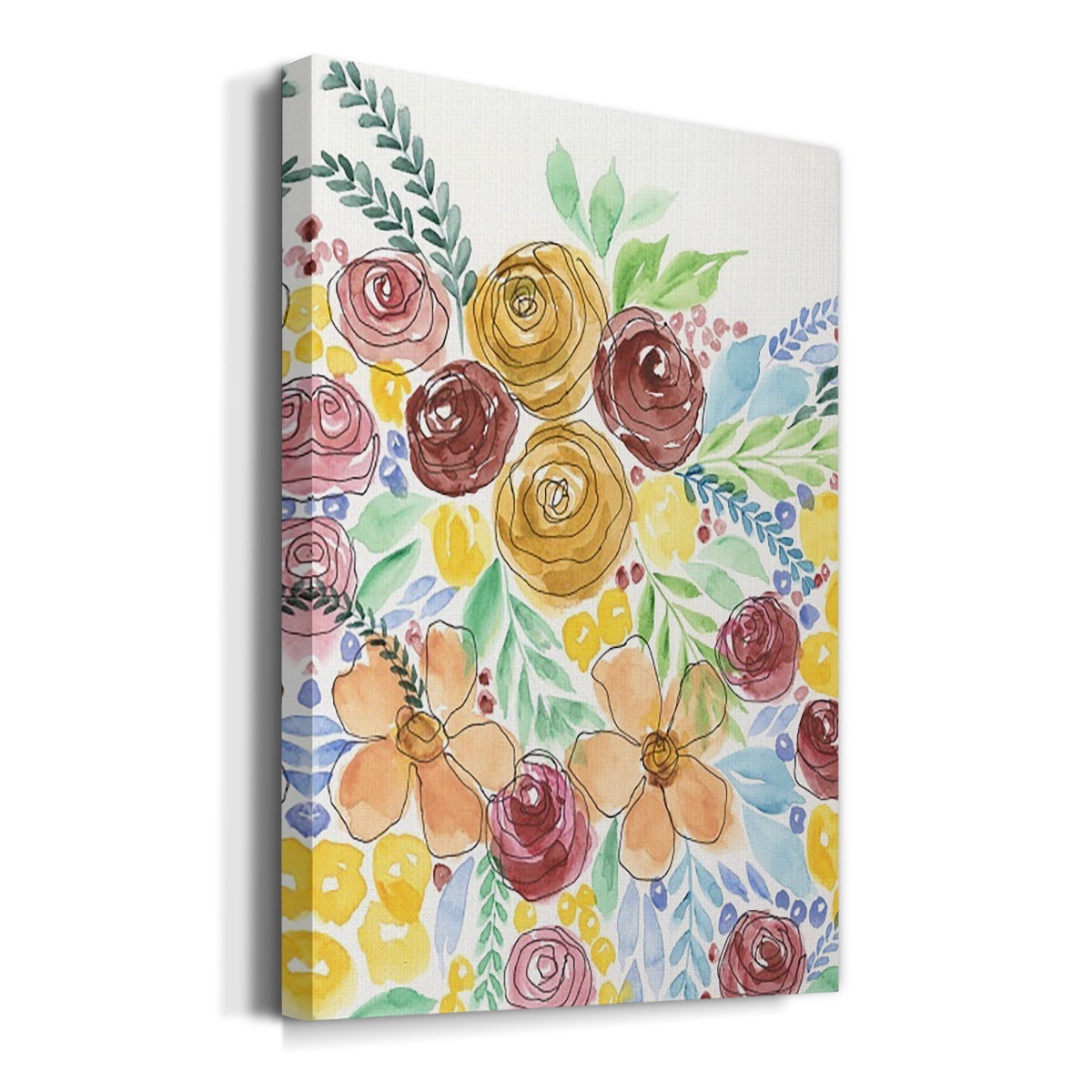 Flower Carousel I Premium Gallery Wrapped Canvas - Ready to Hang
