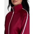 thumbnail image 5 of Madden NYC Women's Satin Track Jacket with Racing Stripes, Sizes XXS-XXL, 5 of 6
