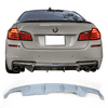Ikon Motorsports Compatible with 11-16 BMW 5 Series F10 M-Tech M-Sport Rear Diffuser V Style Gray Primer 2011 2012 2013 2014 2015 2016