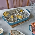 thumbnail image 3 of Staub Ceramic 10.5" x 7.5" Rectangular Baking Dish - Rustic Turquoise, 3 of 3