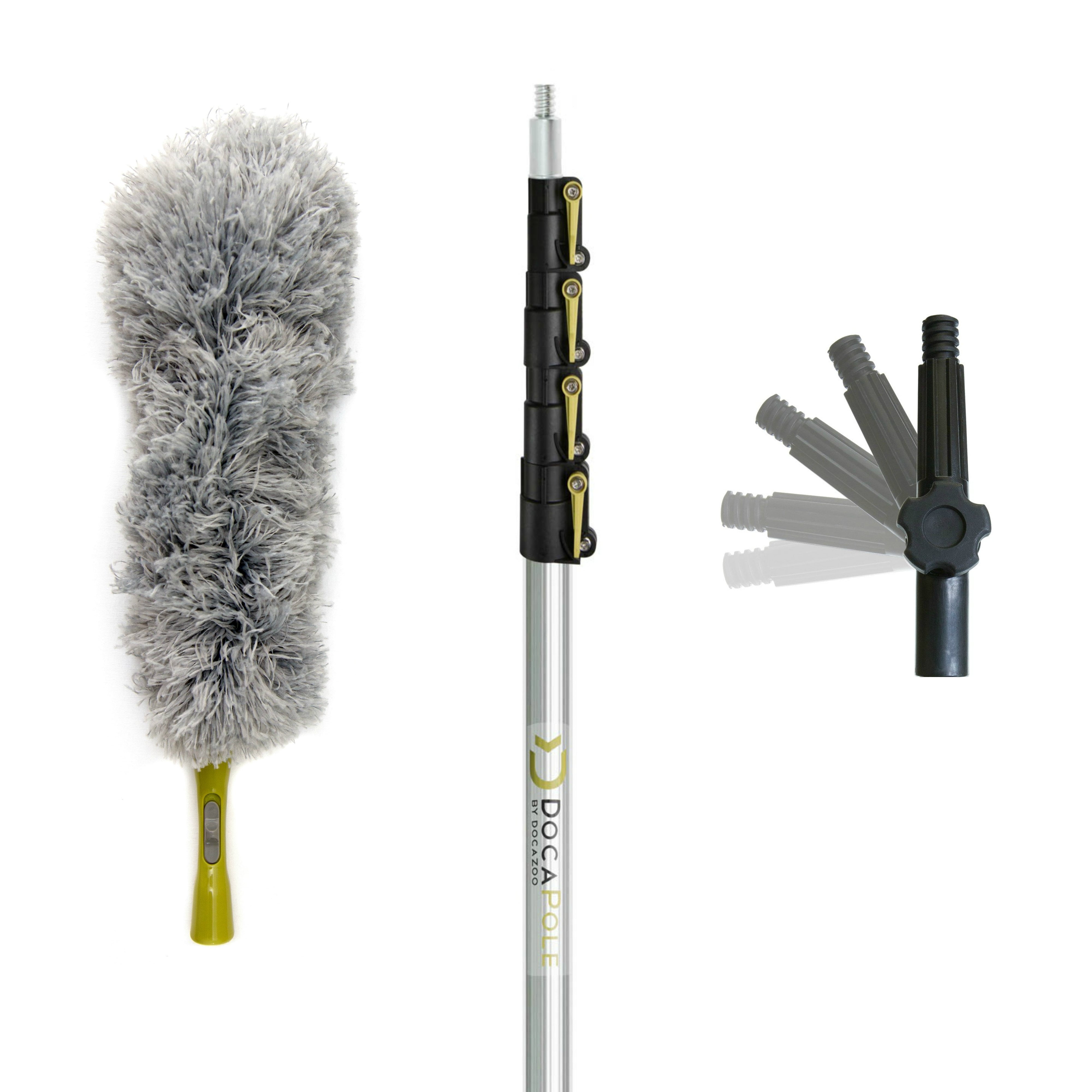 DocaPole 730 Foot Extension Pole + Microfiber Feather Duster