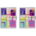 thumbnail image 2 of Set of 2 Metal-Plated 100s Ultra Compact Cigarette Case With Insert (Square Dimensions Print), 2 of 2