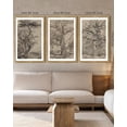 thumbnail image 5 of Drsoum Rustic Famehouse Wall Decor 16x24in3pcs Natural Framed Vintage Tree Art Painting for Office, 5 of 6