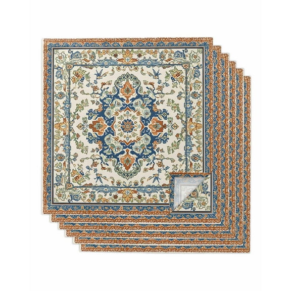 Hokiten Kitchen Dinner Napkins Set of 6 Boho Ethnic Rustic Cloth Napkins Reusable Washable Table Napkins for Weddings Cocktail Parties Holiday Table Decor 20x20 Inch