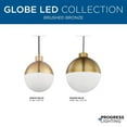 thumbnail image 5 of Progress Lighting Globe Collection 1-Light Pendant, Steel, Brushed Bronze, Opal Glass Shade, 5 of 10