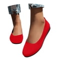 thumbnail image 4 of WZEIIOT Womens Knit Ballet Flats Round Toe Slip On Comfortable Walking Shoes Casual Summer Daily, 4 of 9