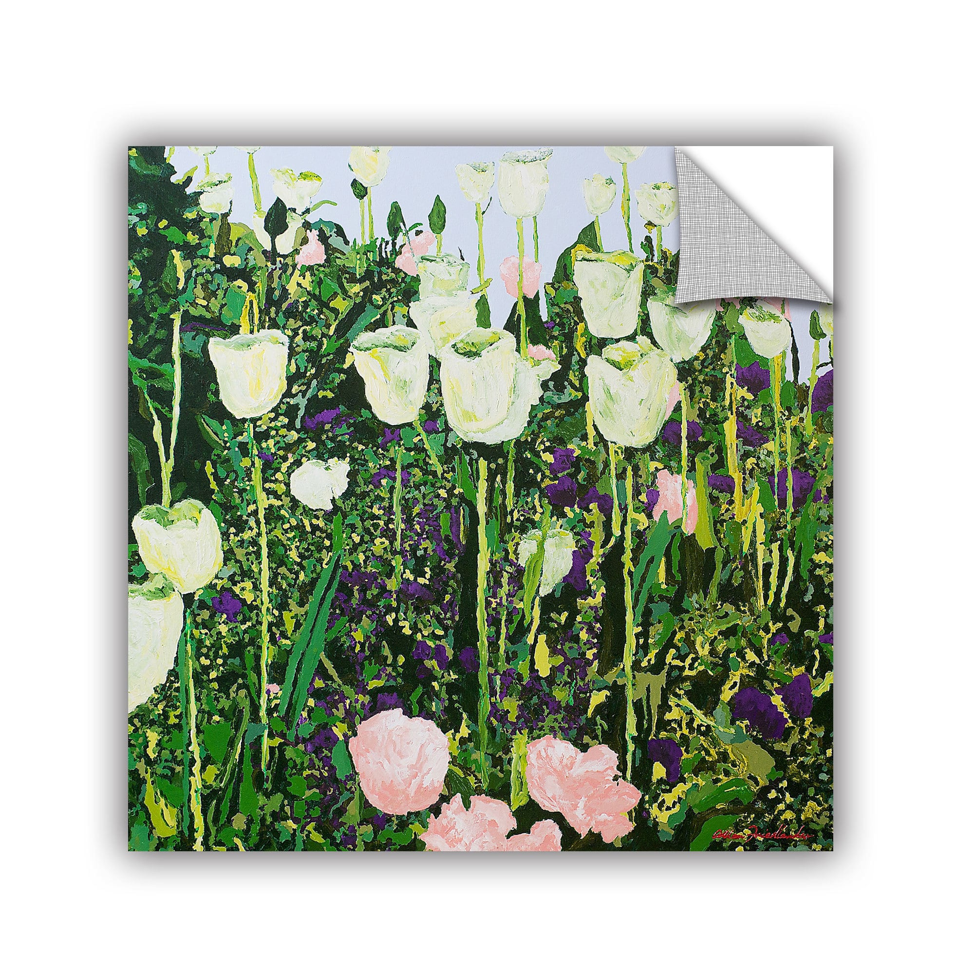 ArtAppealz Allan Friedlander "Tulip Delight" Removable Wall Art