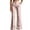 Pink, variant on Women Striped High Waist Flared Suit Pants, Side Pocket Full Length Wide Bootcut Trousers Business office Commute Spring Fall Elegant Bottoms Beige XL(XL)