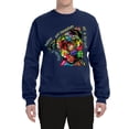 thumbnail image 3 of Dean Russo The Only Person Dog Lover Unisex Crewneck Graphic Sweatshirt, Navy, X-Large, 3 of 6