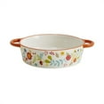 thumbnail image 1 of Double Ear Ceramic Baking Dish Rustic Style Cheese Baking Dish Microwave Oven Special Bowl Large, 1 of 6
