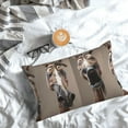 thumbnail image 3 of Salouo Funny Horse Faces Expressions Pattern Pillow Cases,1PC Pillow Covers with Envelope Closure Decorative Pillow Case for Bed Couch,Pillows Not Included-20"x30", 3 of 6