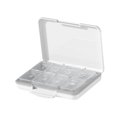 thumbnail image 1 of Pastillero de viaje, dispensador de pastillas, portátil, impermeable, con 8 compartimentos, para uso semanal, ideal para camping, oficina y hogar. Blanco, 1 of 9