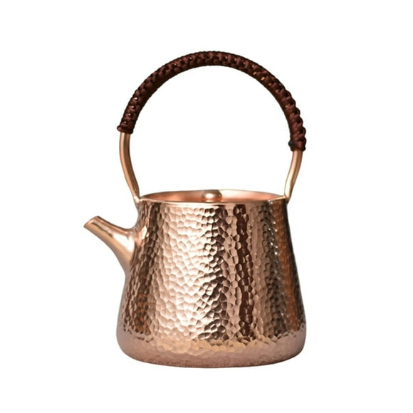 Lipstore 450ml Copper Kettle Stovetop Teapot Ergonomic Handle Sturdy Multipurpose for Tea