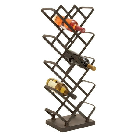 Woodland Imports Zig Zag Vertical Metal Wine Rack Woodland Imports Zig Zag Vertical Metal Wine Rack