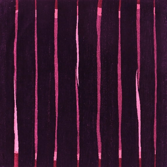 Ahgly Company Indoor Square Abstract Pink Contemporary Area Rugs, 8' Square