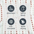 thumbnail image 6 of Mainstays Performance Cotton Bath Towel, Super Soft Quick Dry Fade Resistant, Teracotta Dot Pattern, 6 of 8
