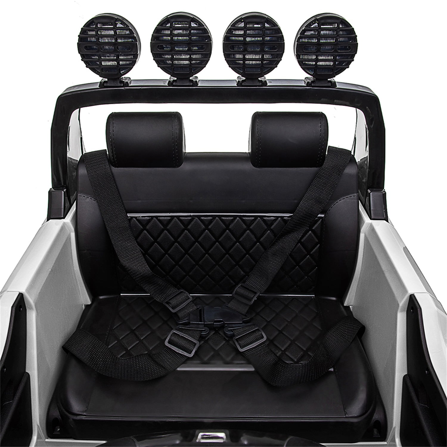 CIPACHO 12V Battery Powered Ride on Truck, Electric Vehicle Toy with Remote Control, LED Lights, Horn, Music, Spring Suspension, Ride on Car for Kids, White CIPACHO 12V Battery Powered Ride on Truck, Electric Vehicle Toy with Remote Control, LED Lights, Horn, Music, Spring Suspension, Ride on Car for Kids, White