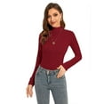 thumbnail image 4 of Women Long Sleeve Slim Fitted Based Layer Lightweight Active Shirt Pullover Tops, 4 of 6