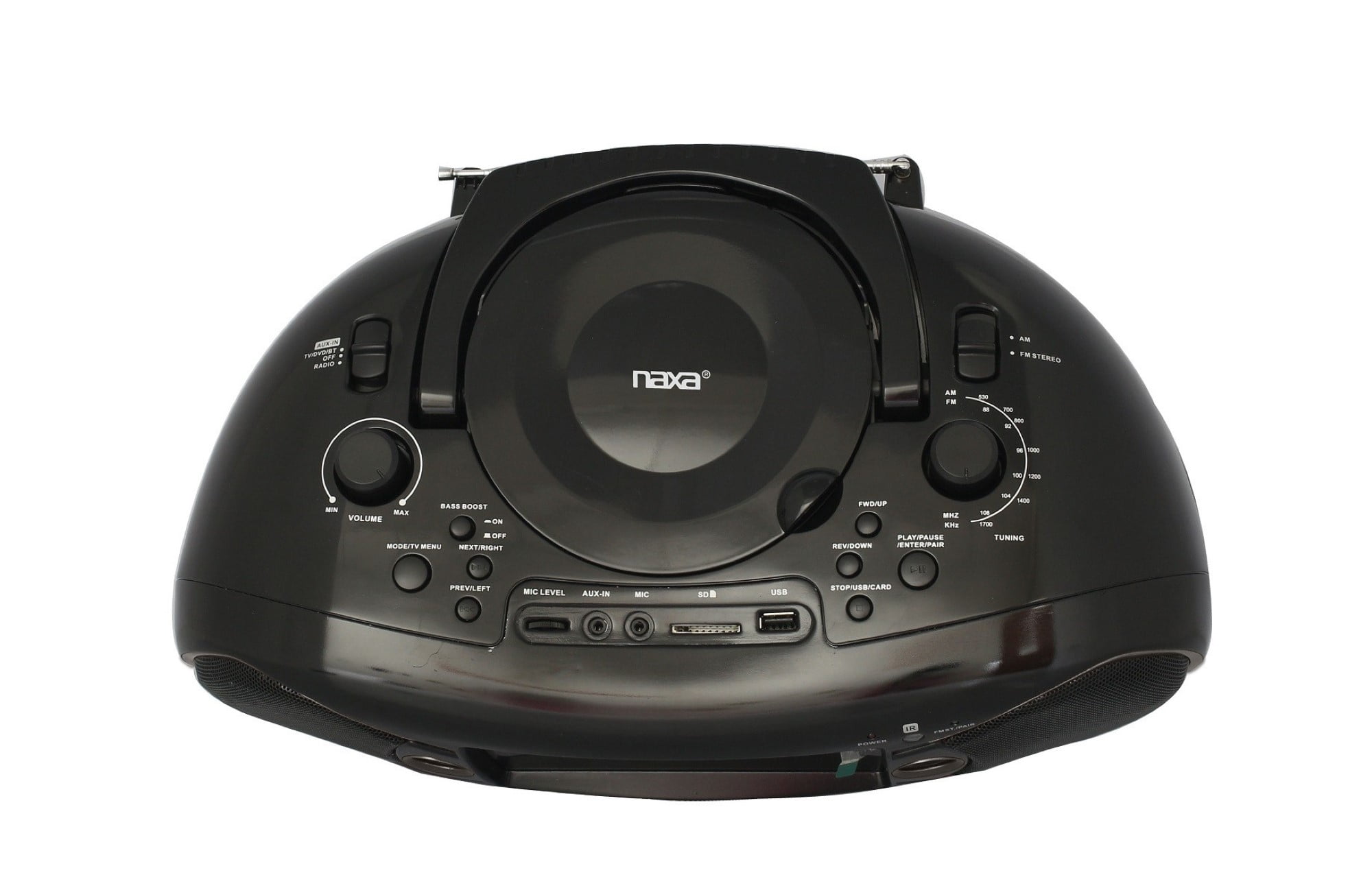 naxa bluetooth dvd boombox with tv