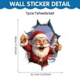 thumbnail image 3 of WMGHA 3D Snowman Breaking Through Wall Decals - PVC Adhesive Holiday Window Stickers for Kids' Rooms, Festive Christmas Wall Art for Living Room and Home Decor, 3 of 5