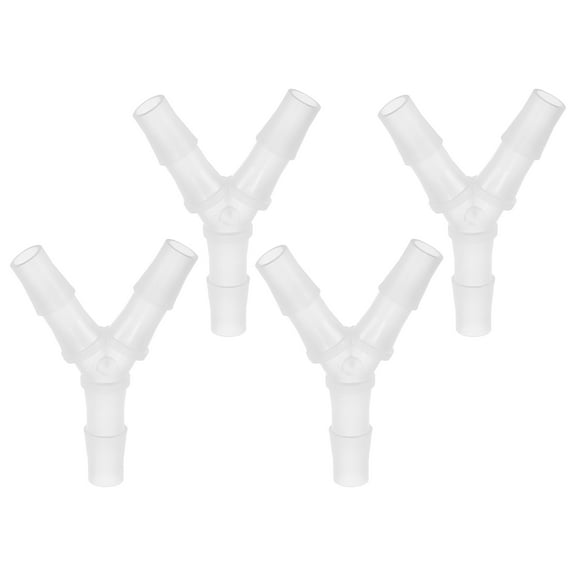 4 Pcs 3/8" Y Shaped Hose Barb Y Barbed Tube Pipe Fitting PP Translucent
